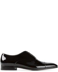 schwarze Leder Oxford Schuhe von Giorgio Armani