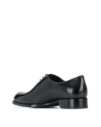schwarze Leder Oxford Schuhe von Brioni