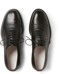 schwarze Leder Oxford Schuhe von Maison Margiela