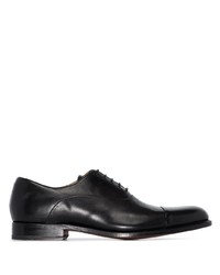 schwarze Leder Oxford Schuhe von Grenson