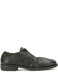 schwarze Leder Oxford Schuhe von Guidi