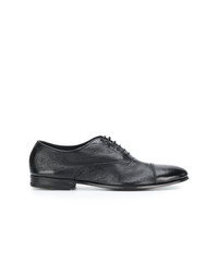 schwarze Leder Oxford Schuhe von Henderson Baracco