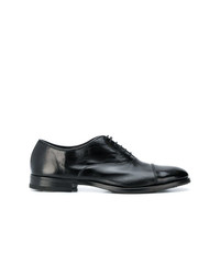 schwarze Leder Oxford Schuhe von Henderson Baracco