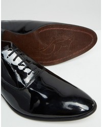 schwarze Leder Oxford Schuhe von Base London