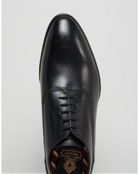 schwarze Leder Oxford Schuhe von Base London