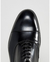 schwarze Leder Oxford Schuhe von Selected