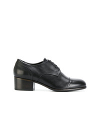 schwarze Leder Oxford Schuhe von Ink