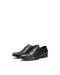 schwarze Leder Oxford Schuhe von Jack & Jones