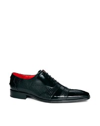 schwarze Leder Oxford Schuhe von Jeffery West