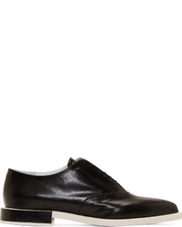 schwarze Leder Oxford Schuhe von Jil Sander