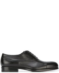 schwarze Leder Oxford Schuhe von Jil Sander