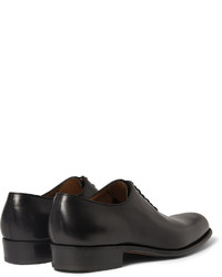 schwarze Leder Oxford Schuhe