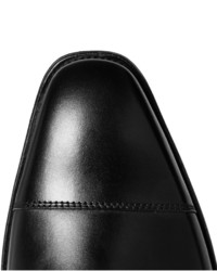 schwarze Leder Oxford Schuhe