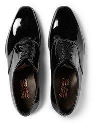 schwarze Leder Oxford Schuhe