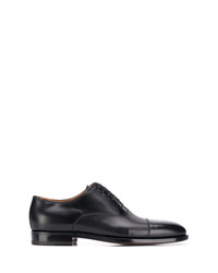 schwarze Leder Oxford Schuhe von Kiton