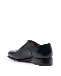 schwarze Leder Oxford Schuhe von Santoni