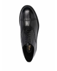 schwarze Leder Oxford Schuhe von Henderson Baracco