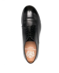 schwarze Leder Oxford Schuhe von Alberto Fasciani