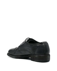 schwarze Leder Oxford Schuhe von Guidi