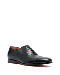 schwarze Leder Oxford Schuhe von Santoni