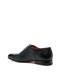 schwarze Leder Oxford Schuhe von Santoni