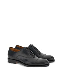 schwarze Leder Oxford Schuhe von Ferragamo