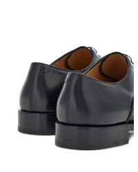 schwarze Leder Oxford Schuhe von Ferragamo