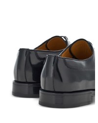 schwarze Leder Oxford Schuhe von Ferragamo