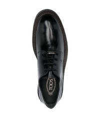 schwarze Leder Oxford Schuhe von Tod's