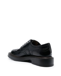 schwarze Leder Oxford Schuhe von Tod's