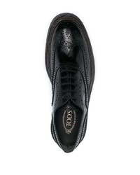 schwarze Leder Oxford Schuhe von Tod's