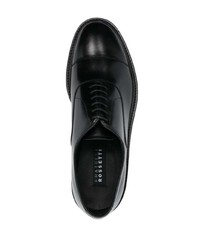 schwarze Leder Oxford Schuhe von Fratelli Rossetti