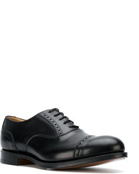 schwarze Leder Oxford Schuhe von Church's