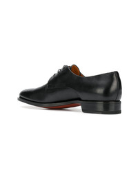 schwarze Leder Oxford Schuhe von Santoni