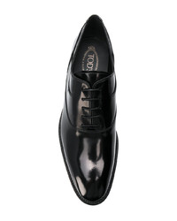 schwarze Leder Oxford Schuhe von Tod's