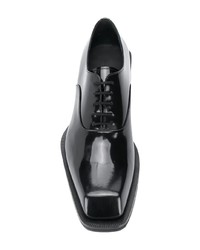 schwarze Leder Oxford Schuhe von Alexander McQueen