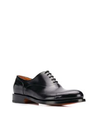 schwarze Leder Oxford Schuhe von Santoni