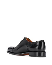 schwarze Leder Oxford Schuhe von Santoni