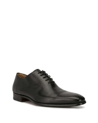 schwarze Leder Oxford Schuhe von Magnanni