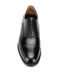 schwarze Leder Oxford Schuhe von Barrett