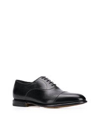 schwarze Leder Oxford Schuhe von Santoni