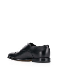 schwarze Leder Oxford Schuhe von Santoni