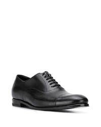 schwarze Leder Oxford Schuhe von Henderson Baracco