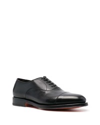 schwarze Leder Oxford Schuhe von Santoni