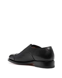 schwarze Leder Oxford Schuhe von Santoni