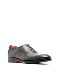 schwarze Leder Oxford Schuhe von Santoni