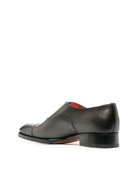 schwarze Leder Oxford Schuhe von Santoni