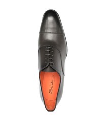 schwarze Leder Oxford Schuhe von Santoni