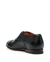 schwarze Leder Oxford Schuhe von Santoni