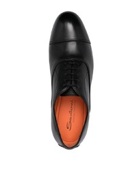 schwarze Leder Oxford Schuhe von Santoni